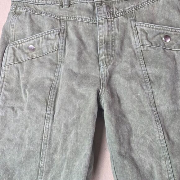 BDG Faded Green Acid Wash Denim Grunge Mom Jeans Womens Size 30 - Picture 4 of 16